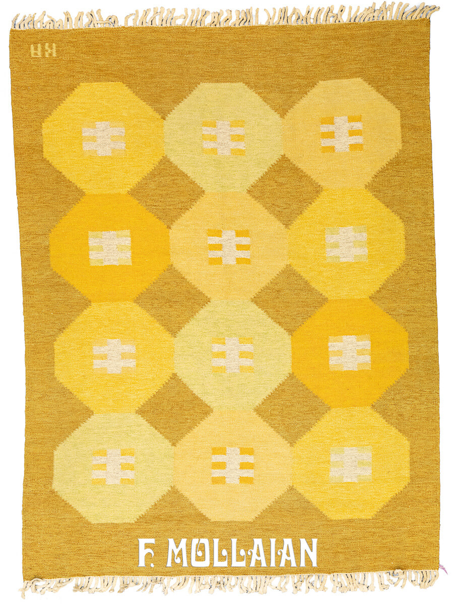 Scandinavian Rug Flat-weave Rug Gold Color n°:246540